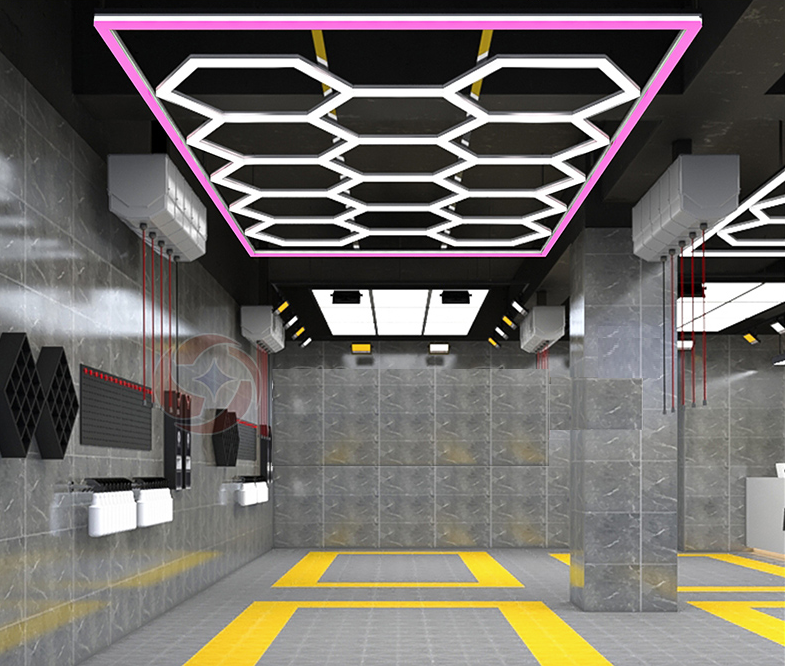 gå ind Galaxy Baglæns Hexagon Garage Lights – Quantum Touch LED
