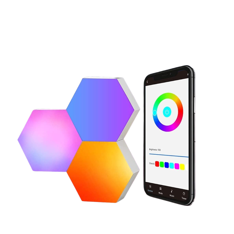 Hexagon LED Touch Light RGB Color App Controlled