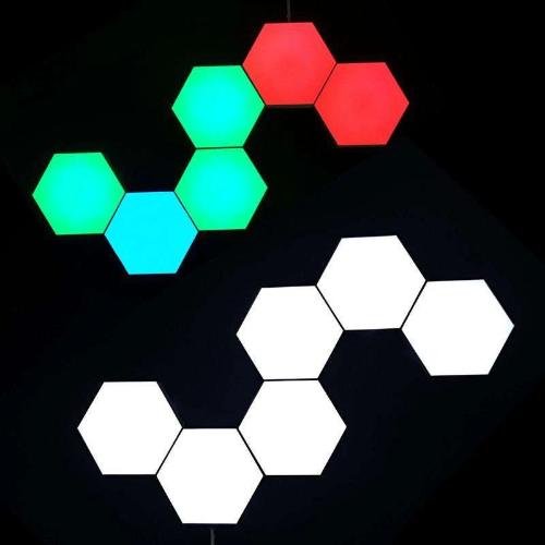 Hex Touch Lights RGB Color Wireless LED Color & White Display - Hex Touch Lights