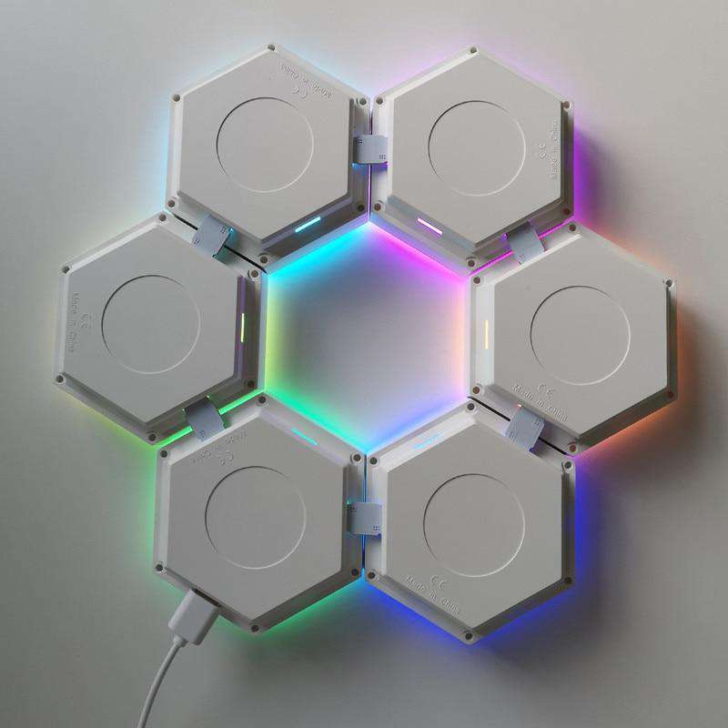 Hexagon Lights Led Wall Panels Rgb Gaming Lights Panel Hex Tiles