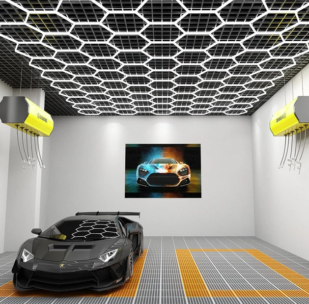 Color Hexagon Garage Light – Quantum Touch LED