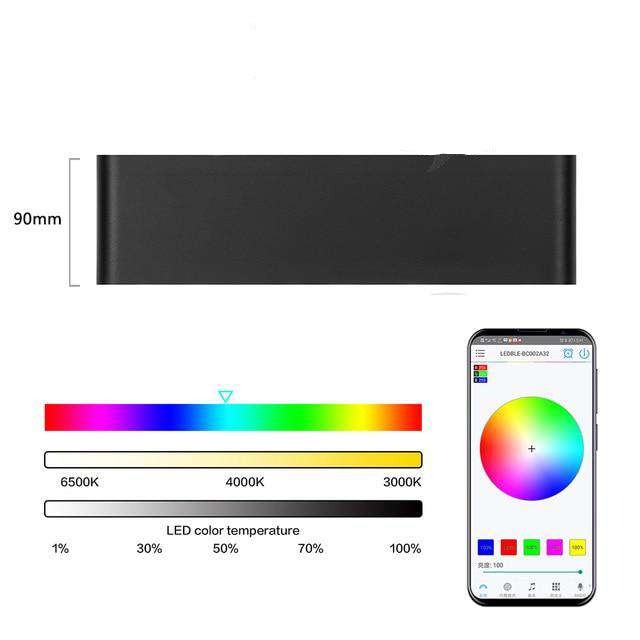 RGB Color sconce > RGB Color Lamp > RGB wall light bar