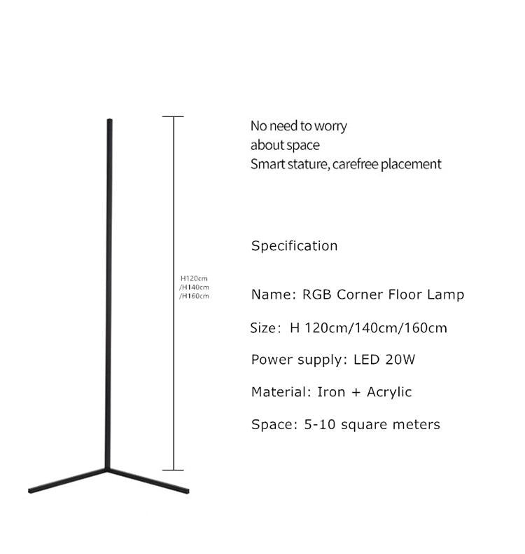 Smart Minimal RGB LED Corner Lamp