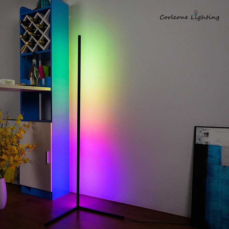 RGB Minimal Corner Lamp – Quantum Touch LED