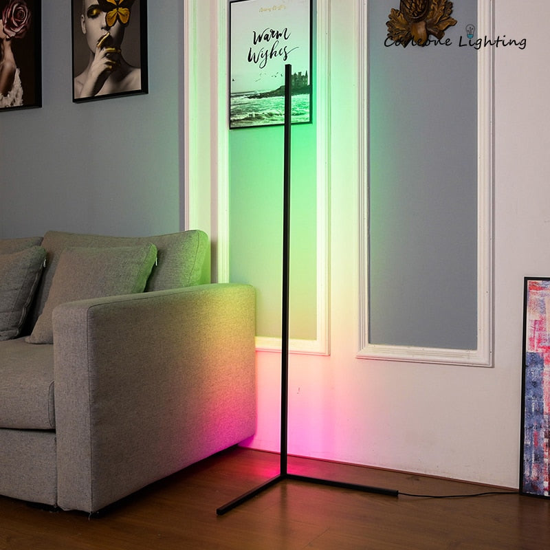 RGB Minimal Corner Lamp – Quantum Touch LED